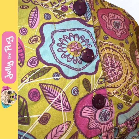 Jelly the Pug Girl Heathers Collection Funky Floral Brooklyn Dress /Sz 6 - Picture 10 of 11